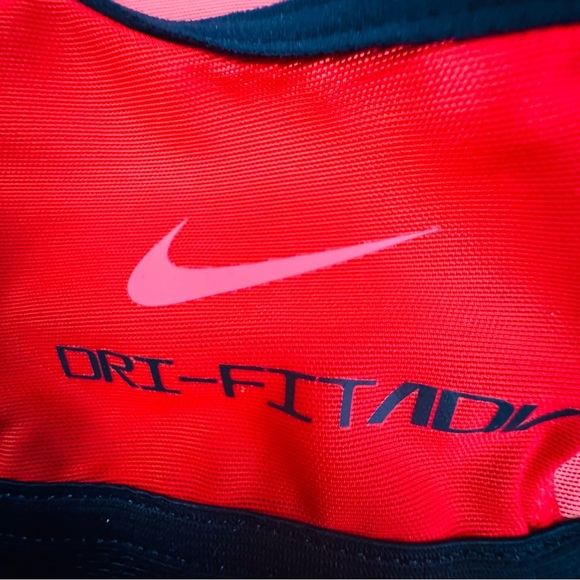 RARE NIKE Women S Dri Fit Adv Alpha Mesh Orange Coral Red Pink Sports Bra Small - Picture 6 of 7